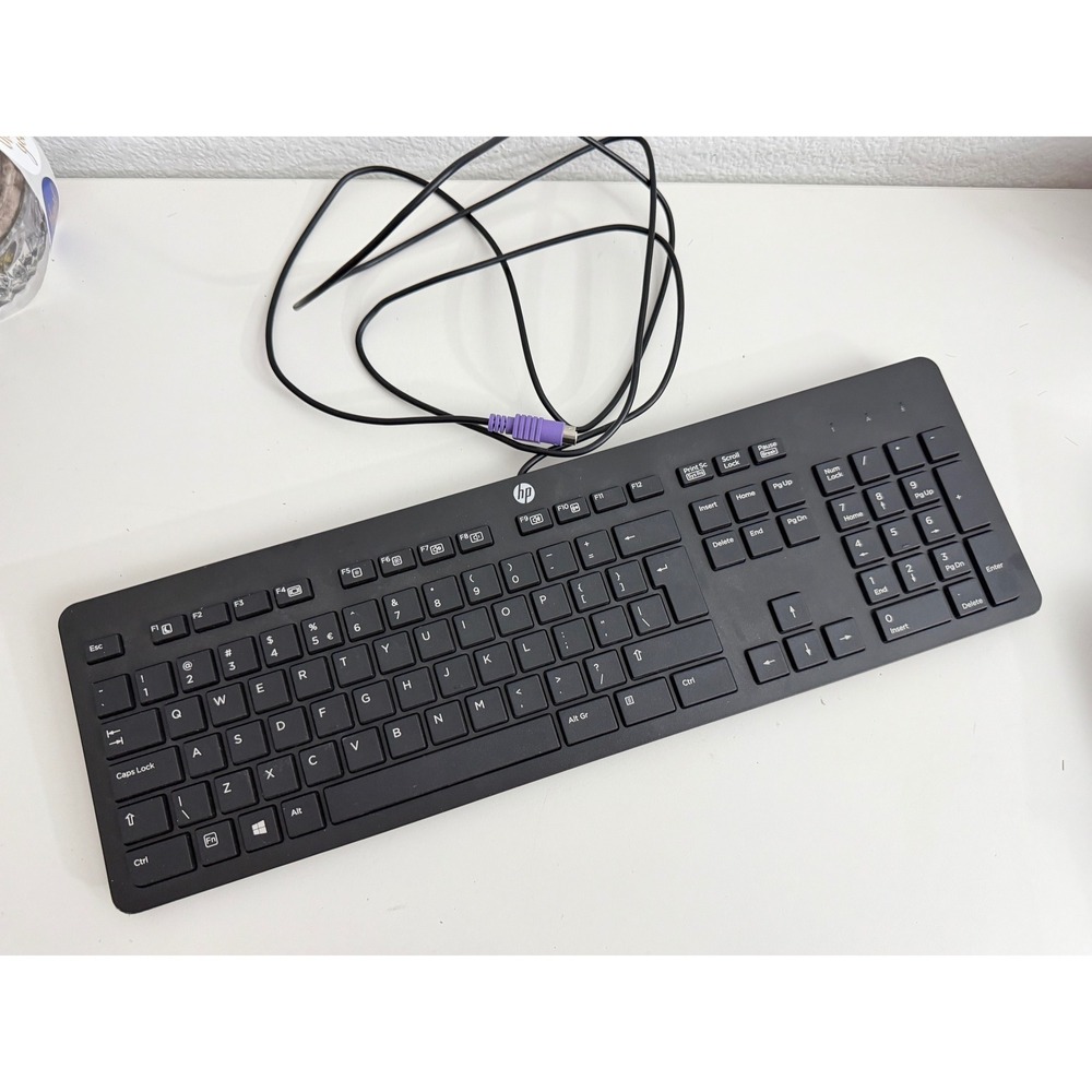 HP KB-1469 Wired PS2 Keyboard Black 803180-L31 803821-L31 Full Size Numeric Pad